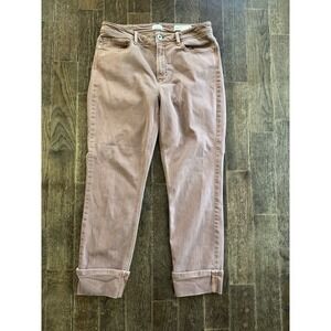 J Jill Jeans Muted Brown Denim High Rise Cropped Women's Size 6